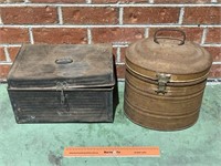 Depression Era Storage Box Made From Kerosene Tin