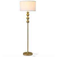 Riley 60 in. Antique Brass Floor Lamp