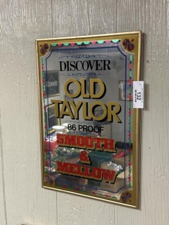 Old Taylor Bourbon Advertising Mirror