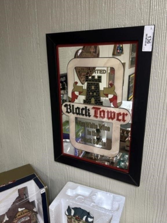 Black Tower Wine Advertising Mirror