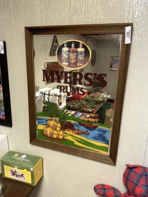 Myer's Rum Advertising Mirror