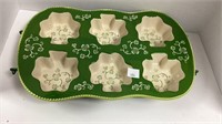 Temp-tations Floral lace glass muffin tin with