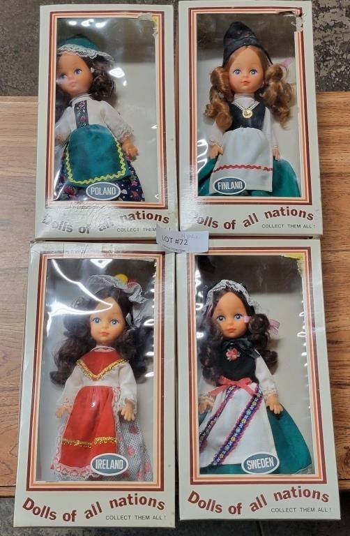 FOUR NEW DOLLS OF ALL NATIONS