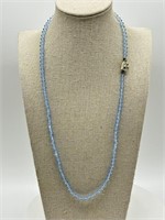 1940's Faceted Blue Crystal Fancy Necklace