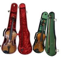 LOT OF (2) 20TH C. VIOLINS W/ CASES