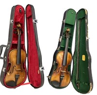 LOT OF (2) 20TH C. VIOLINS W/ CASES