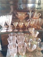 VERY LARGE LOT OF PINK GLASS