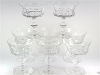 8 PIECE HEAVY CRYSTAL CHAMPAGNE GLASSES