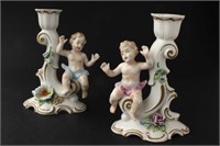 Pair of Hutchenruther Porcelain Figural