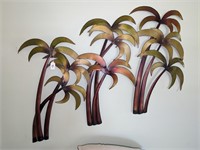 Metal Wall Art  Three Palm Trees
