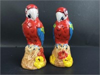 Vintage Red Parrot Salt & Pepper Shakers
