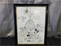 Disney Animator Harry Holt Signed Artwork