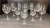 10 Goblets  with Etching