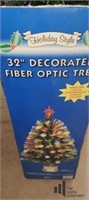 Two 32" Pre Decorated Faux Christmas Trees