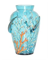 Victorian Middletown enameled Moser Glass Vase