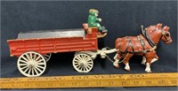 Cast Iron Horse and Wagon