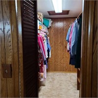 Closet Full of w/ Vintage Clothing Rugs & Blankets