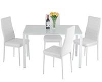 No Chairs - FDW Dining Table Set Glass Dining
