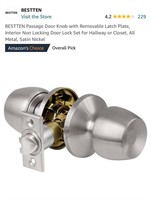 BESTTEN Passage Door Knob