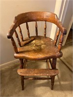 Vintage Wood Baby Highchair See All Pics