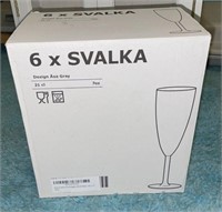 NIB Ikea Svalka (6) Champagne Flute Glasses