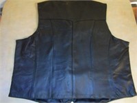 Women's Leather Biker Vest Size 24