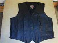 Women's Leather Biker Vest Size 20