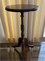 Wood Plant Stand Pedestal Table