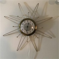 STARBURST WALL CLOCK ELECTRIC