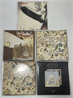 (I) 5 LED Zeppelin Rock Records LP 33 RPM Albums