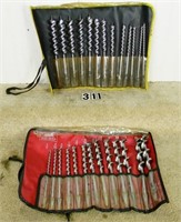 2 – 13pc. auger bit sets w/ original rolls: