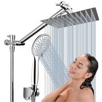 COSYLAND 8'' Rainfall Stainless Steel Fixed
