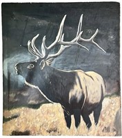 Large Elk Painting