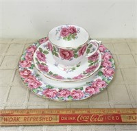QUEEN ANN LADY ALEXANDER ROSE CUP AND SAUCER SET