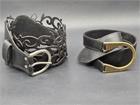 2- Agivnon & 4" Wide Leather Belts