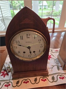 Seth Thomas Beehive Mantle Clock Inlaid 15t