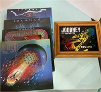 Journey album lot and wall hanger - four Journey