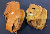 Child’s right hand little league gloves - one is