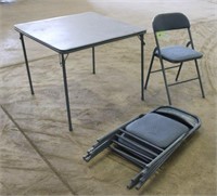 Folding Card Table with (4) Folding Chairs