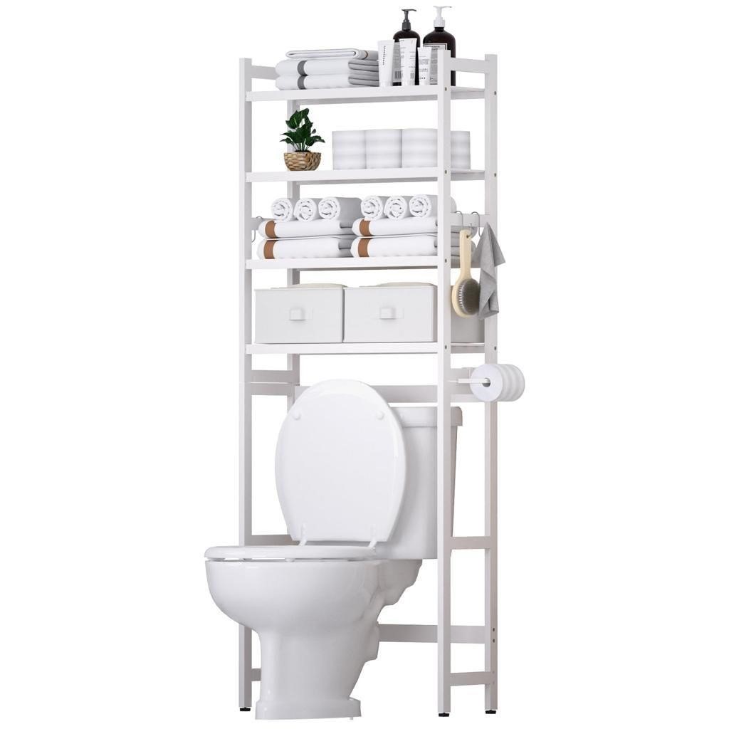 Over The Toilet Storage with 2 Baskets 4 Tier