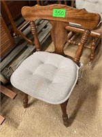 Wood Chair with Seat Cushion