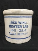 Red Wing Advertising Beater Stoneware Jar