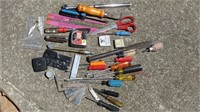 Misc Tools, screwdrivers, tape measures, tire gaug