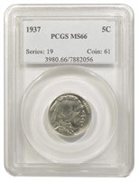 PCGS MS-66 1937 Nickel