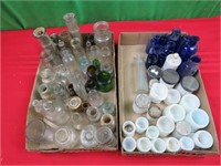Old White And Blue Bottles, 2nd Flat  Is Clear