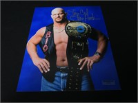 Stone Cold Signed 8x10 Photo GAA COA