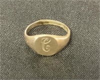 10 Kt. Gold Monogram Ring, Size 5 3/4.