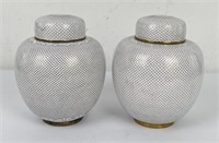Pair of Chinese Cloisonne Ginger Jars