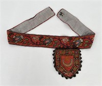 Antique Turkish Ottoman Empire Stitched Belt