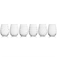 Fifth Avenue Crystal Glasses Medallion Stemless Wi